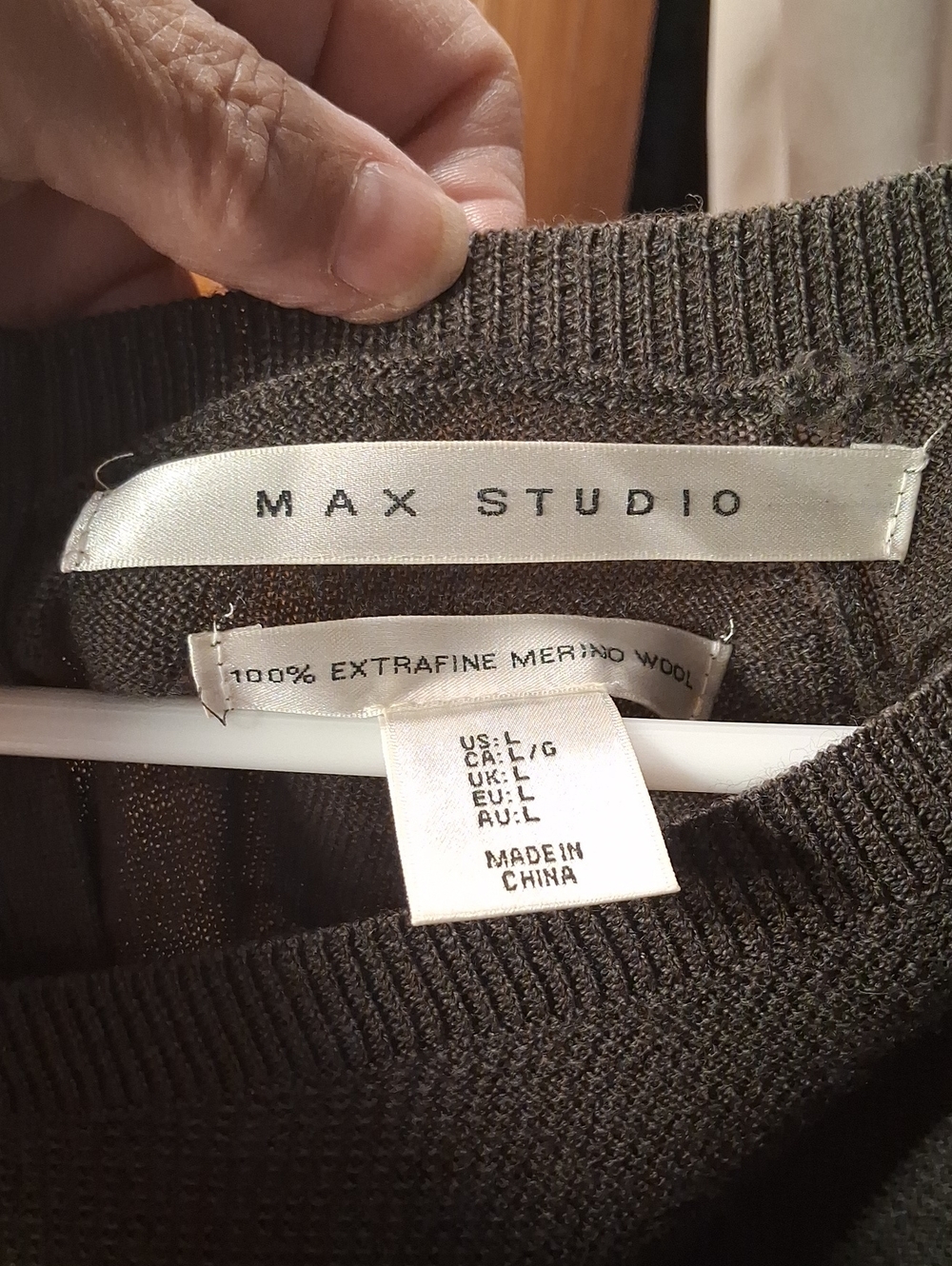 Simple Long Sleeve Knit Top - Dark Gray - Picture 6 of 7